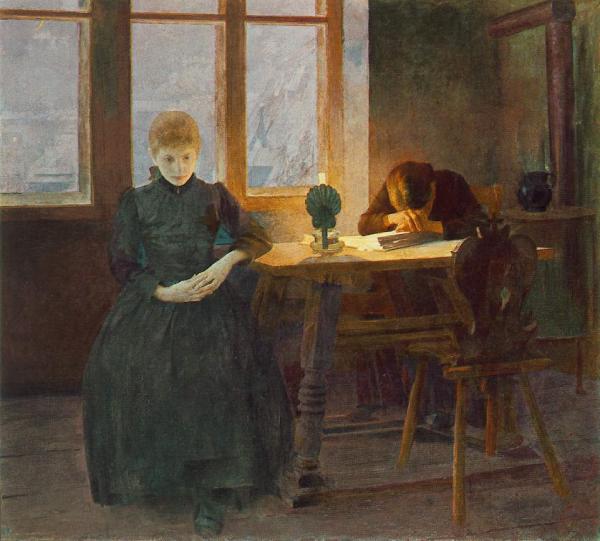 Orphans by Istvan Csok Oil Painting Reproductions