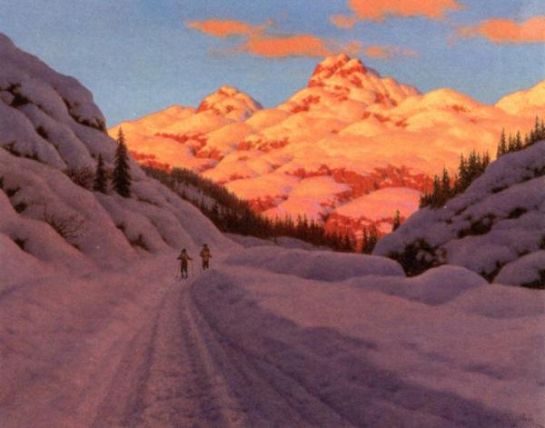 Cross-country Skiing, Haute Savoie by Ivan Fedorovich Choultse
