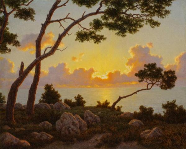 Sunrise, Capri by Ivan Fedorovich Choultse Oil Painting Reproductions