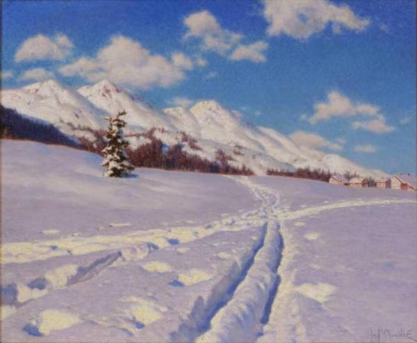 Traces Dans La Neige (suisse) by Ivan Fedorovich Choultse