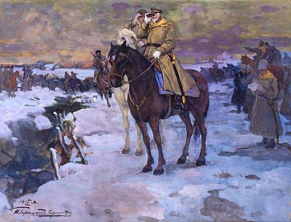 Grand Duke Nicholas At The Front Line by Ivan Goryushkin-sorokopudov