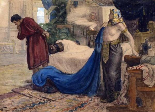 Joseph And Potiphar's Wife by Ivan Goryushkin-sorokopudov Oil Painting Reproductions
