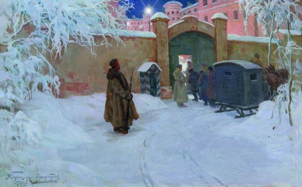 The Arrival Of Prisoners by Ivan Goryushkin-sorokopudov