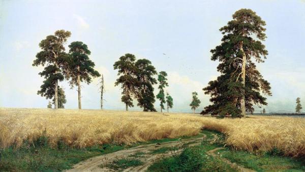 A Rye Field by Ivan Ivanovich Shishkin