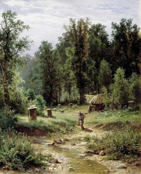 Apiary In A Forest by Ivan Ivanovich Shishkin