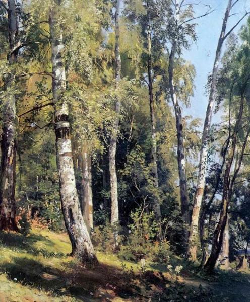 Birch Grove by Ivan Ivanovich Shishkin