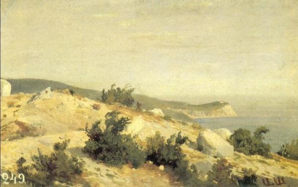 Cape Ay-todor, Crimea (etude) by Ivan Ivanovich Shishkin
