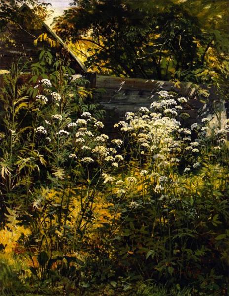 Corner Of An Overgrown Garden by Ivan Ivanovich Shishkin