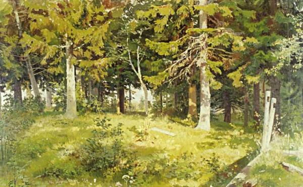 Glade In A Forest by Ivan Ivanovich Shishkin