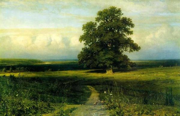 In The Middle Of Flat Valley by Ivan Ivanovich Shishkin