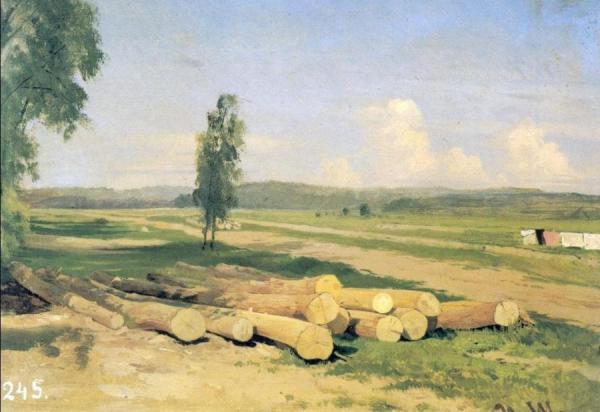 Logs (etude) by Ivan Ivanovich Shishkin