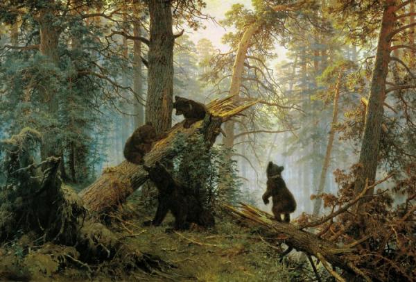 Morning In A Pine Forest by Ivan Ivanovich Shishkin