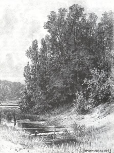 Near Brook by Ivan Ivanovich Shishkin