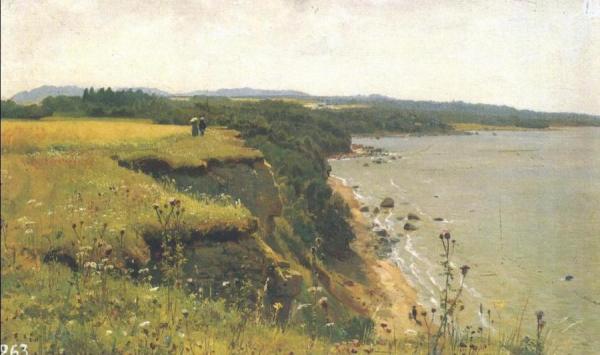Near Coast Of Gulf Of Finland (study) by Ivan Ivanovich Shishkin