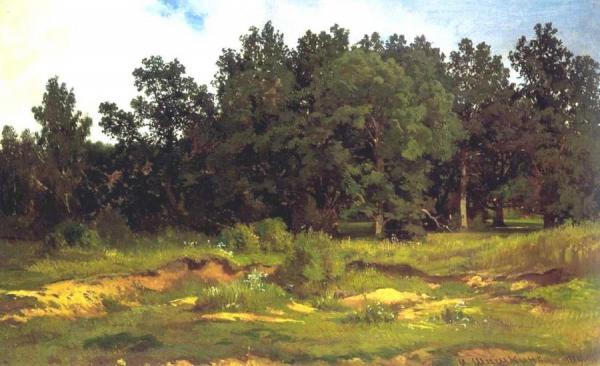 Oak Grove In A Muzzy Day by Ivan Ivanovich Shishkin