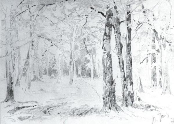 Path In A Forest by Ivan Ivanovich Shishkin