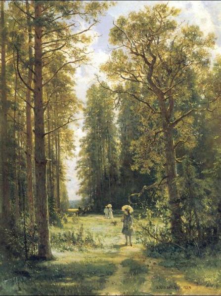 Path In A Forest by Ivan Ivanovich Shishkin
