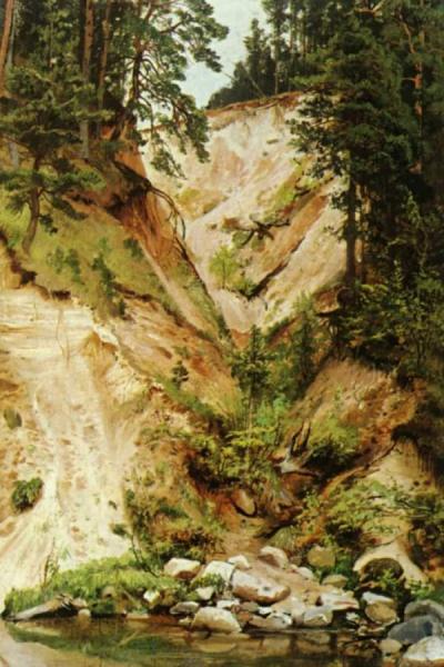 Precipice by Ivan Ivanovich Shishkin