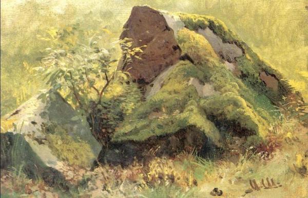 Stones (etude) by Ivan Ivanovich Shishkin