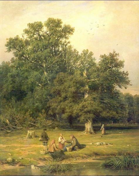 To Go For Mushrooms by Ivan Ivanovich Shishkin