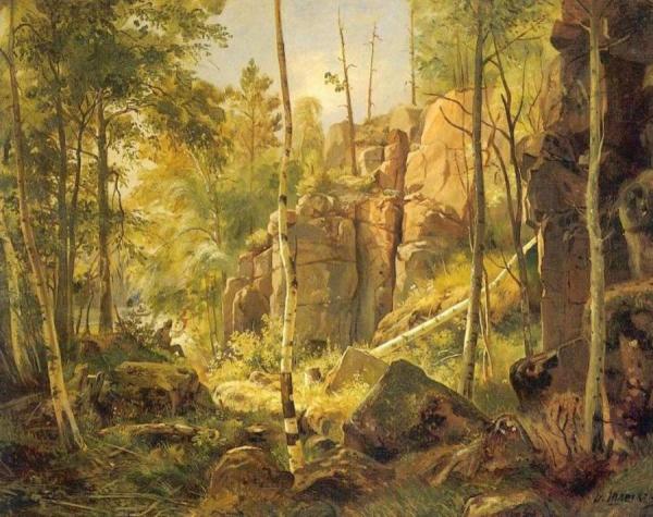 View On Island Valaam (place Kukko) by Ivan Ivanovich Shishkin