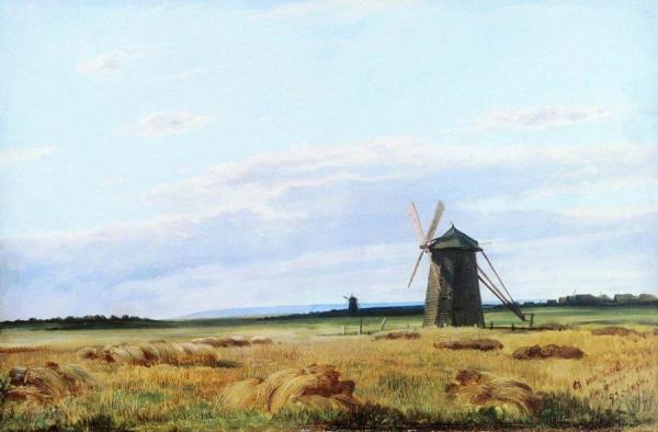 Windmill Afield by Ivan Ivanovich Shishkin