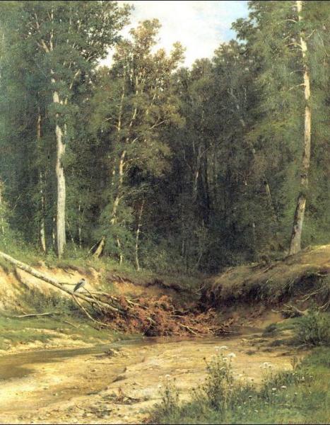 Woodland Brook by Ivan Ivanovich Shishkin