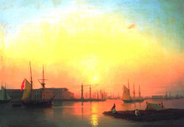 Exchange Of Peterburg by Ivan Konstantinovich Aivazovsky