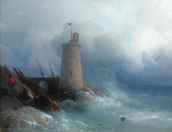 On The Rocky Shore by Ivan Konstantinovich Aivazovsky