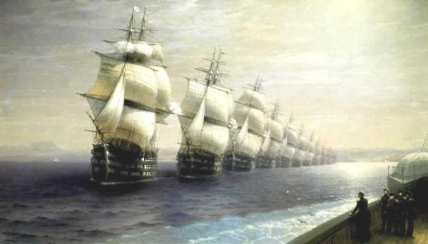 Ivan Konstantinovich Aivazovsky Parade Of The Black Sea Fleet In 1849