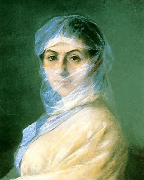 Portrait Of  The Artist's Wife by Ivan Konstantinovich Aivazovsky