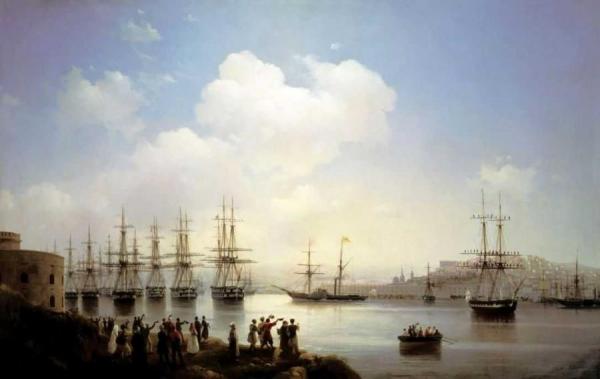 Russian Squadron On The Raid Of Sevastopol by Ivan Konstantinovich Aivazovsky