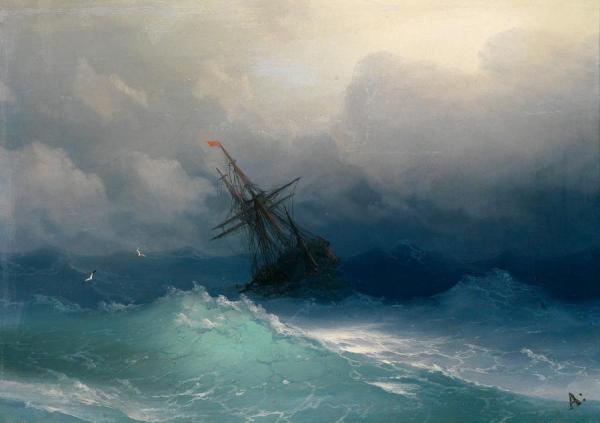 Ivan Konstantinovich Aivazovsky Ship On Stormy Seas