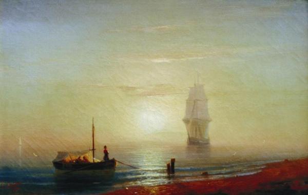 Sunseat On A Sea by Ivan Konstantinovich Aivazovsky