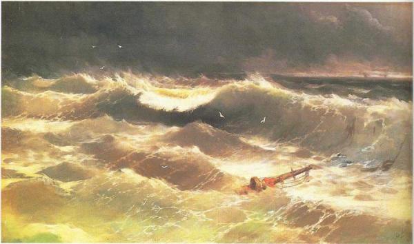 Tempest by Ivan Konstantinovich Aivazovsky