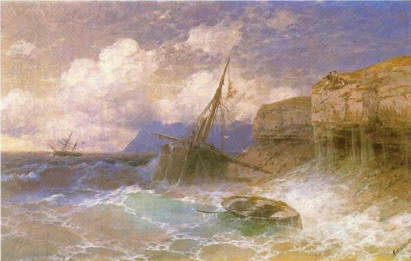 Tempest By Coast Of Odessa by Ivan Konstantinovich Aivazovsky