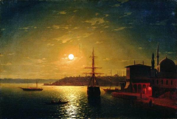 The Bay Golden Horn, Turkey by Ivan Konstantinovich Aivazovsky