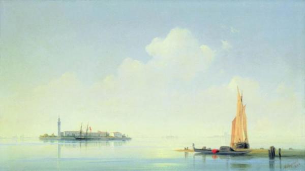 The Harbour Of Venice, The Island Of San-georgio by Ivan Konstantinovich Aivazovsky Oil Painting Reproductions