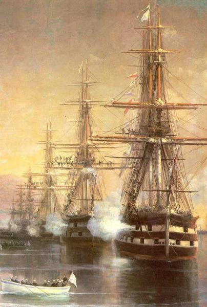 The Landing To Subashi by Ivan Konstantinovich Aivazovsky