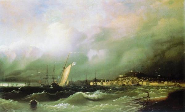 The Old Feodosia by Ivan Konstantinovich Aivazovsky