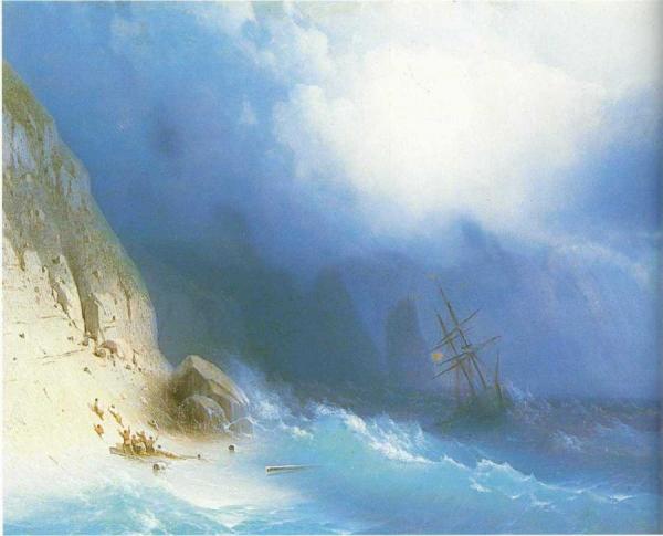 The Shipwreck Near Rocks by Ivan Konstantinovich Aivazovsky