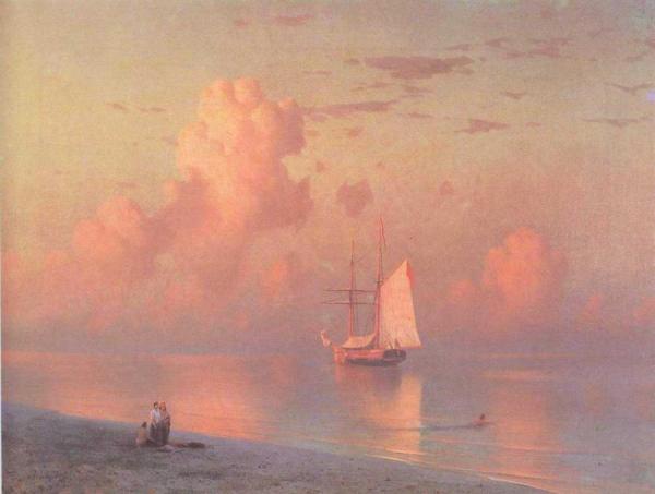 The Sunset by Ivan Konstantinovich Aivazovsky