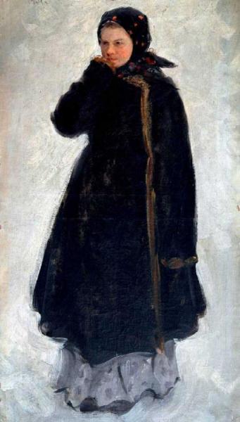 Ivan Kulikov Girl With A Blue Headscarf