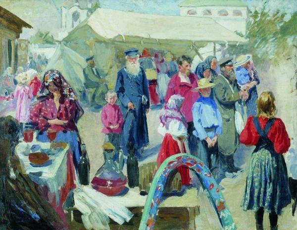 Ivan Kulikov Market At The Merry-go-round