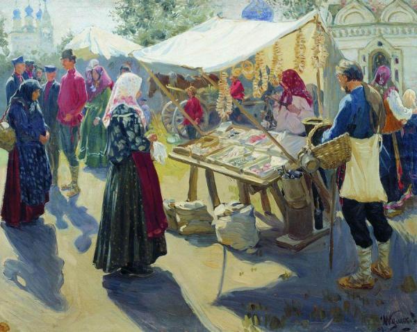 Ivan Kulikov Market With Bagels