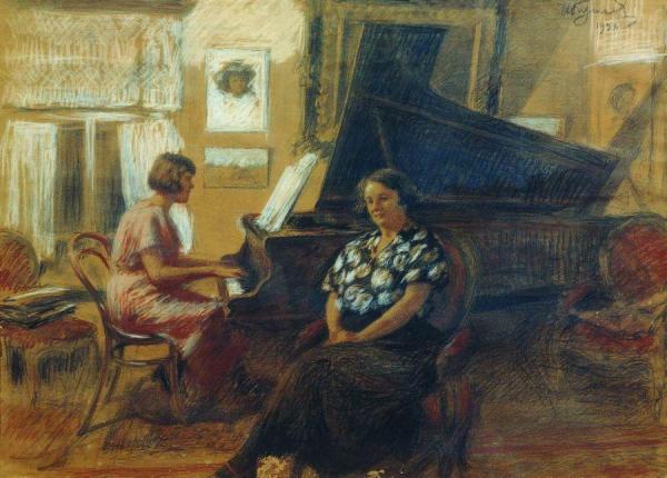 Playing The Piano by Ivan Kulikov