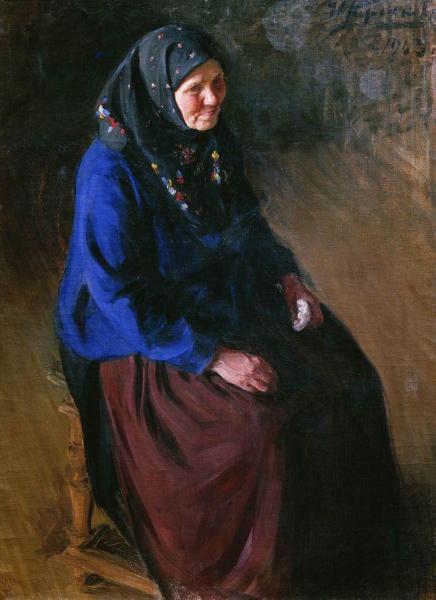 Portrait Of The Artist's Mother by Ivan Kulikov