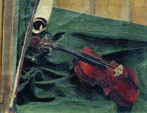 Still Life With A Violin by Ivan Kulikov