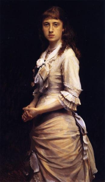 The Artist's Daughter, S. I. Kramskoy by Ivan Nikolaevich Kramskoy