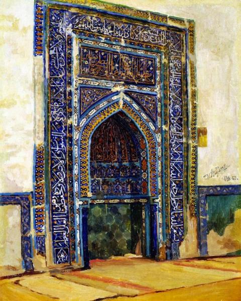 Portal (mihrad) Of The Hodja Ahmed Yasavi Mausoleum by Ivan Semeonovich Kazakov